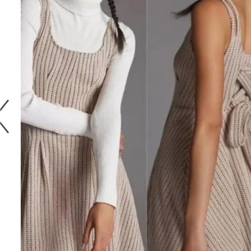 Anthropologie Beige and Black Mini Dress